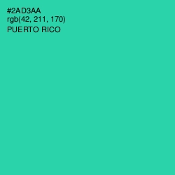 #2AD3AA - Puerto Rico Color Image